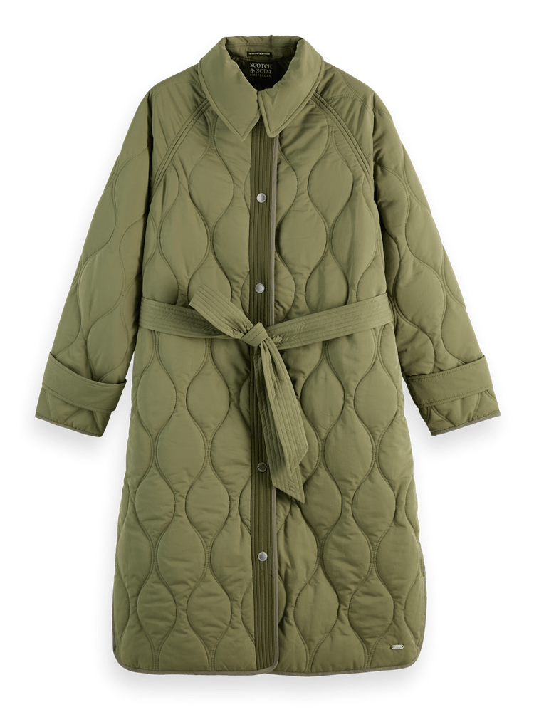 Full length quilted coat shop