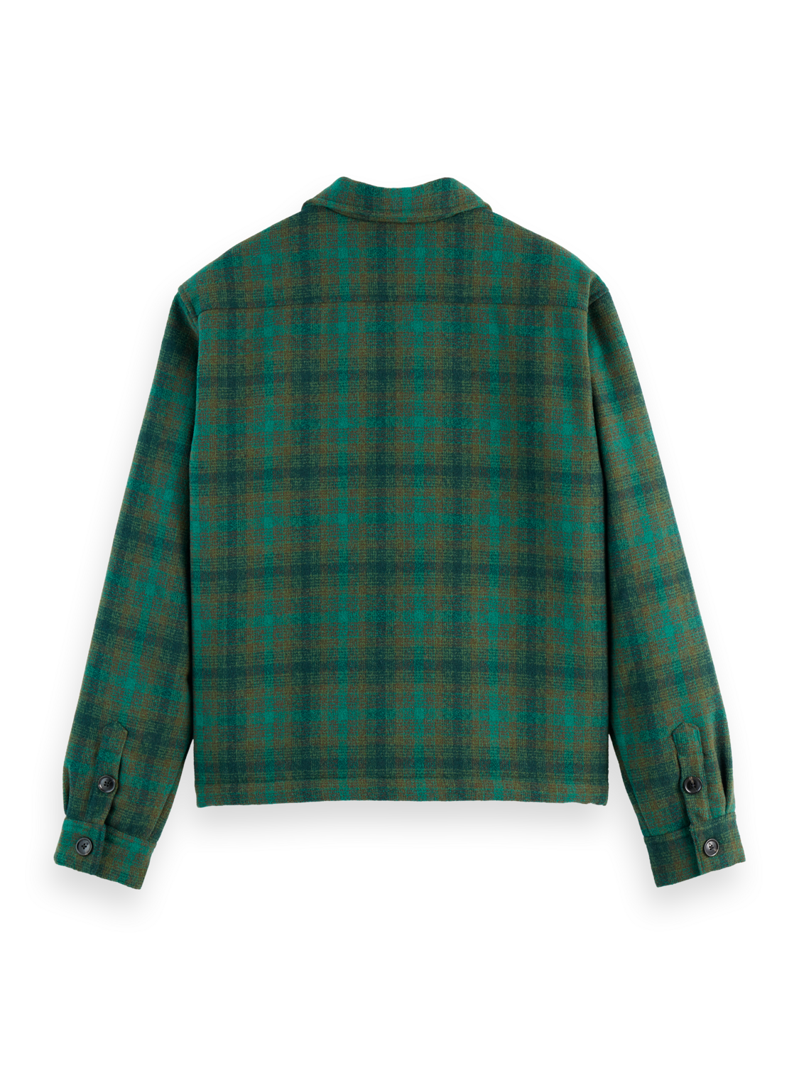 Relaxed-Fit Teddy-Lined Check Overshirt