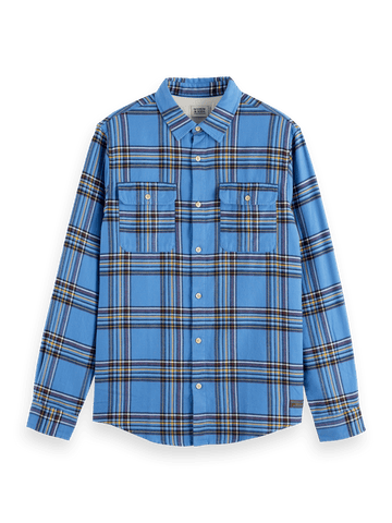 Scotch & Soda Herringbone popular Flannel Regular Fit Shirt