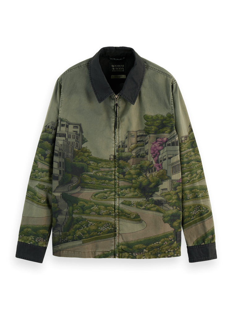 Photo-Printed Twill Coach Jacket | Scotch & Soda