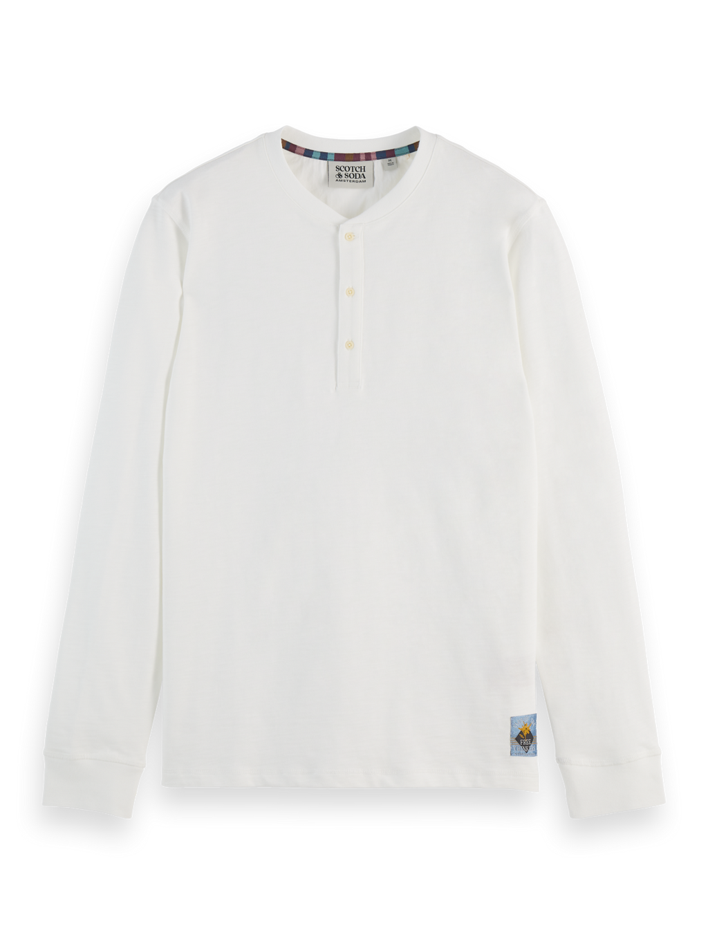 Slub Henley Regular Fit Long Sleeve T-Shirt