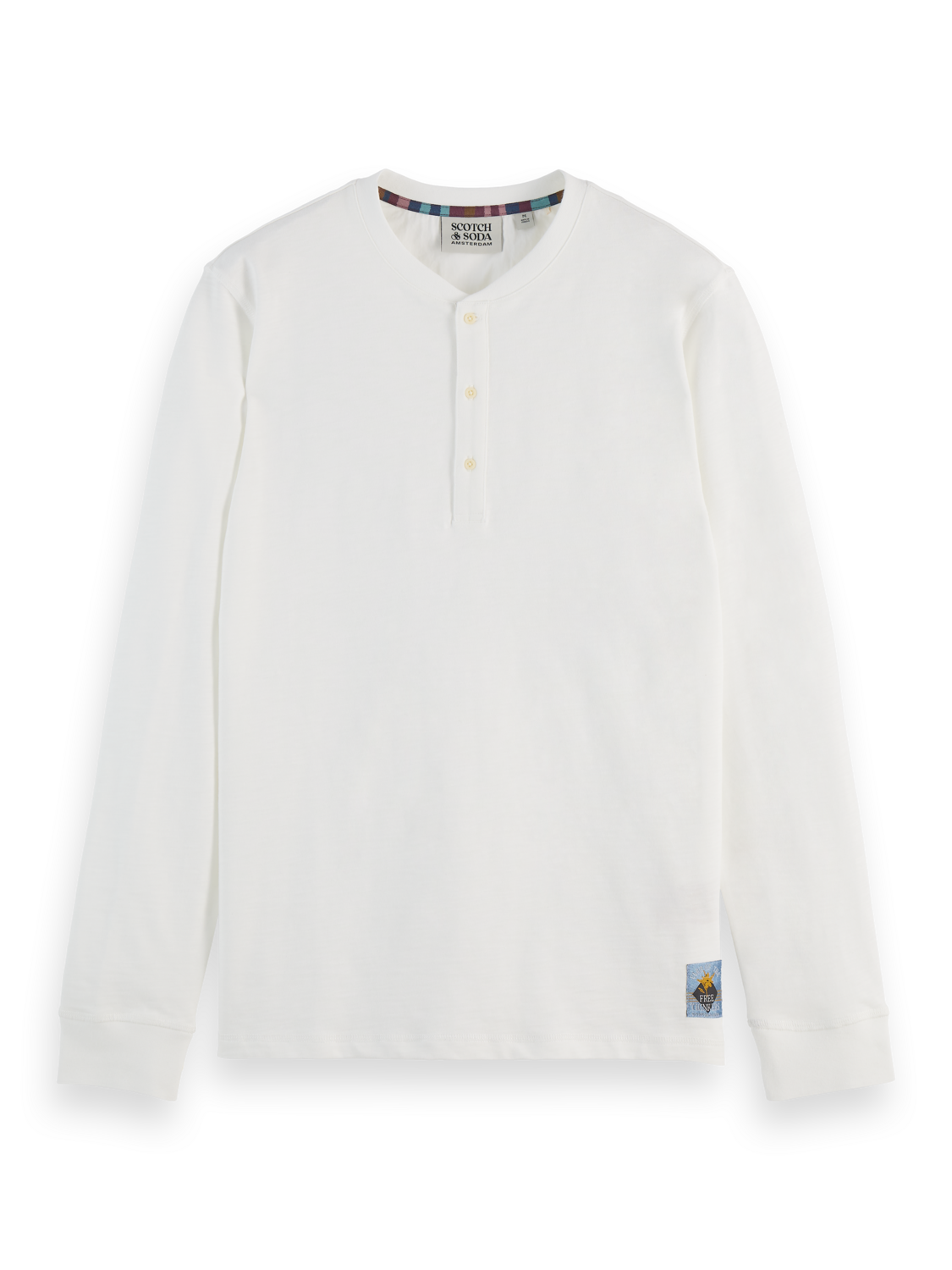 Slub Henley Regular Fit Long Sleeve T-Shirt