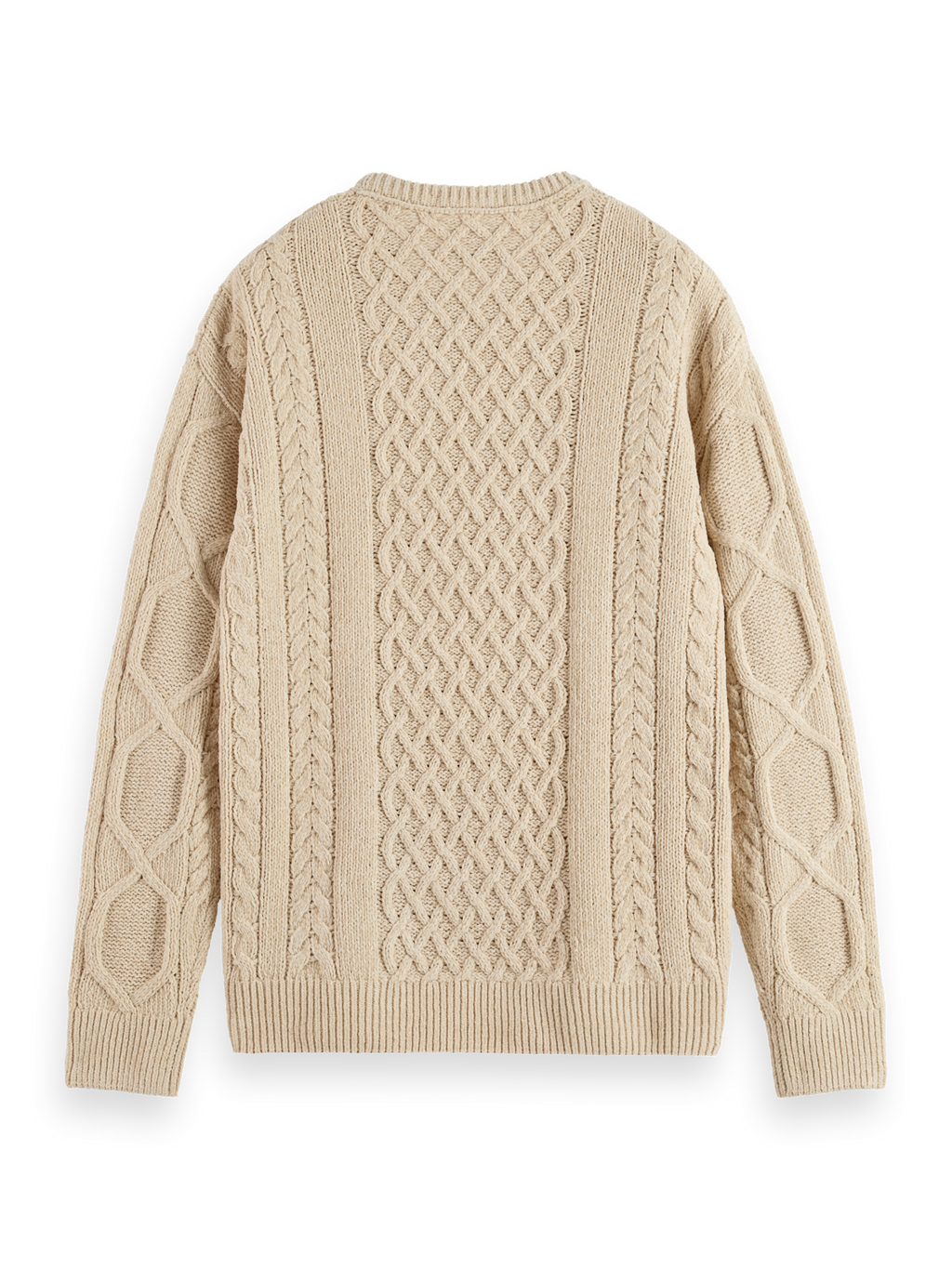 Drop Shoulder Chenille Cable Knit Sweater