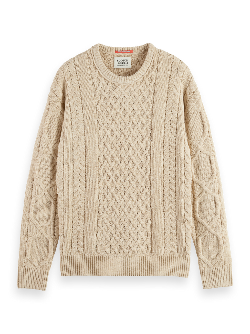 Drop Shoulder Chenille Cable Knit Sweater