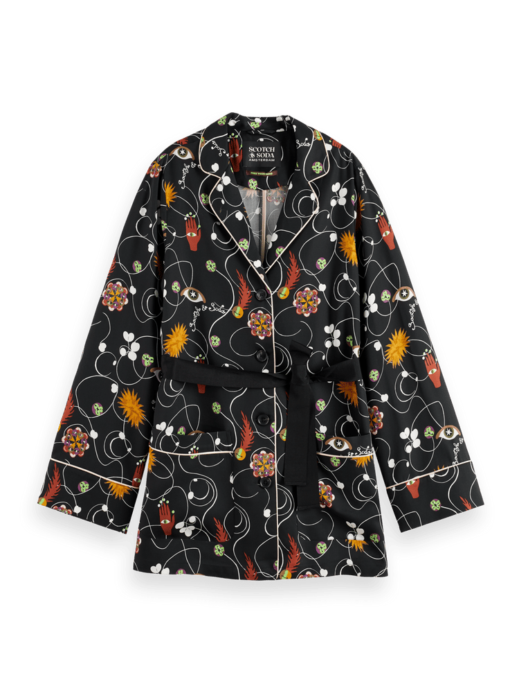 Free Mind Printed Pyjama Blazer