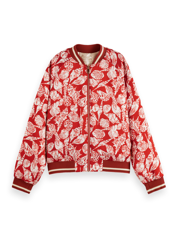 Shell Batik Printed Reversible Bomber Jacket