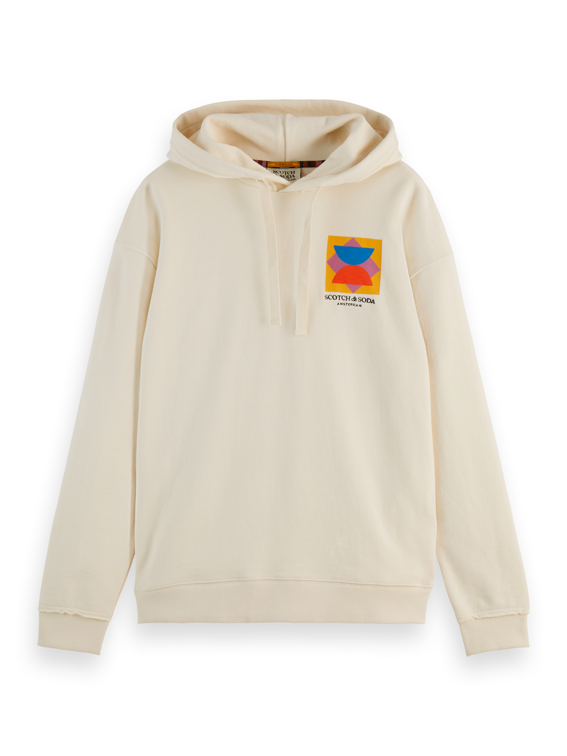 Patchwork Applique Artwork Relaxed Fit Hoodie