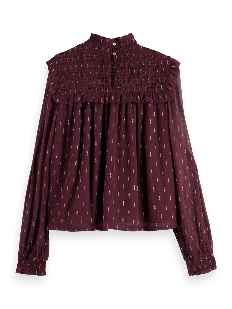 Lurex Smocked Top