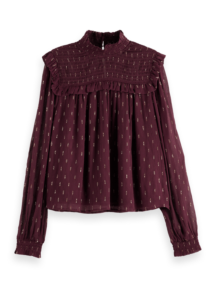 Lurex Smocked Top