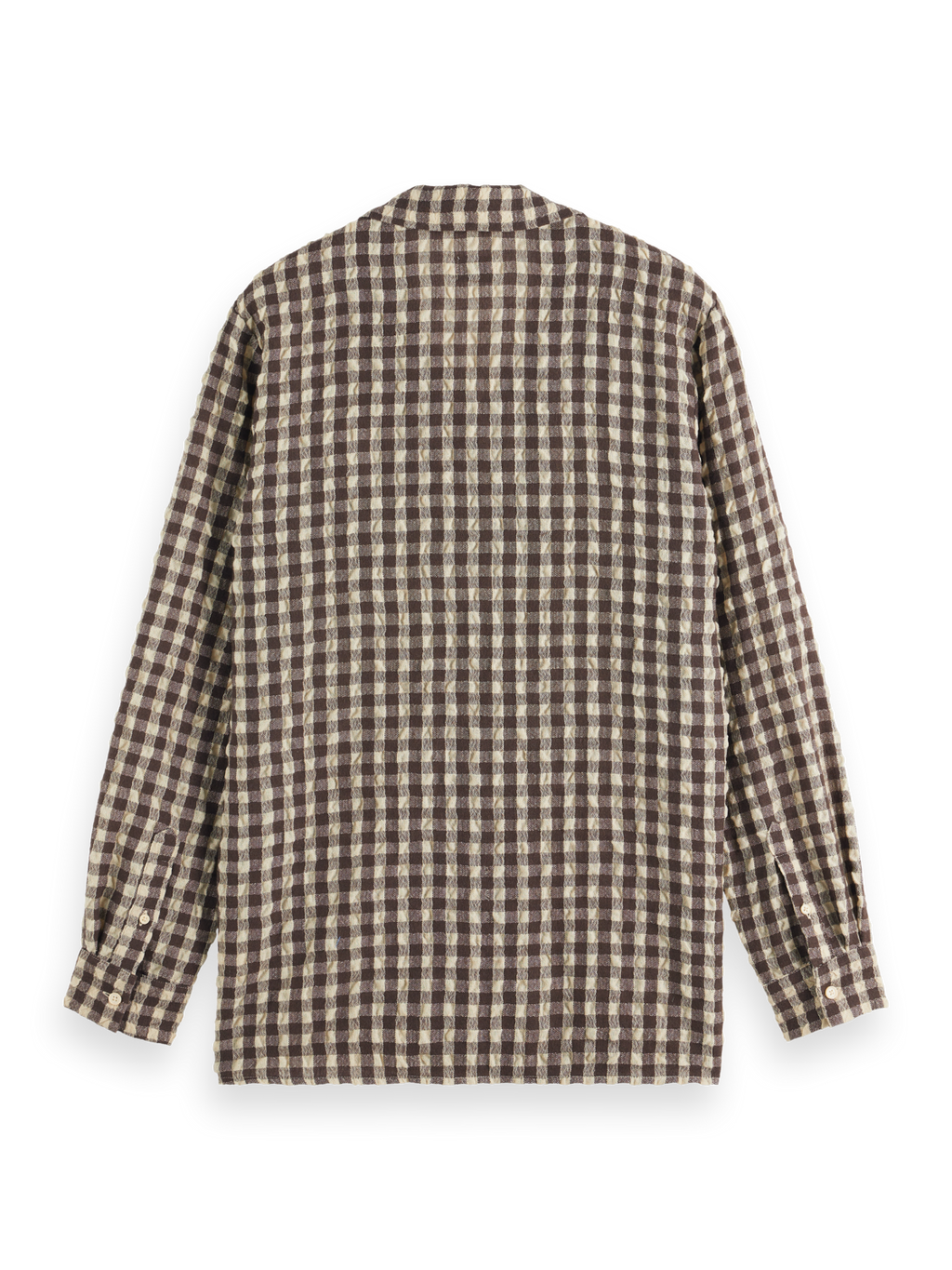 Relaxed-Fit Seersucker Wool-Blend Check Shirt