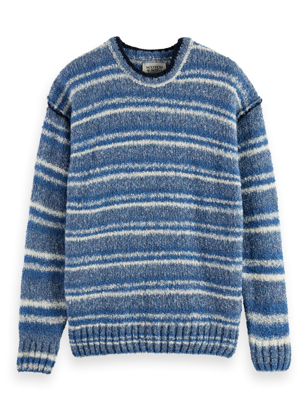 Drop Shoulder Boucle Sweater