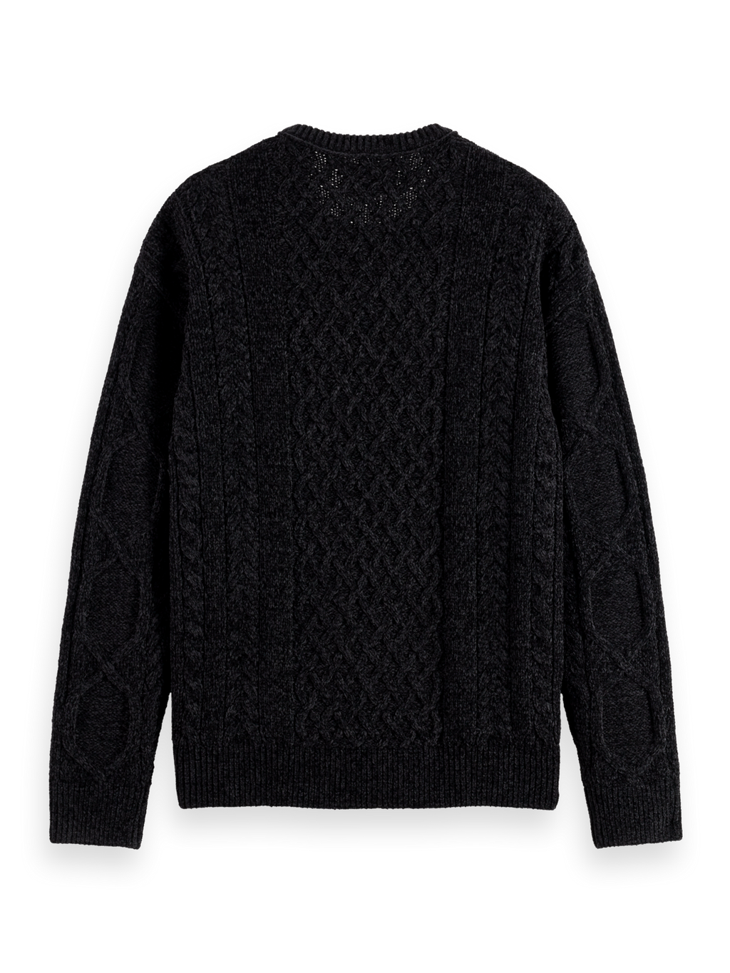 Drop Shoulder Chenille Cable Knit Sweater