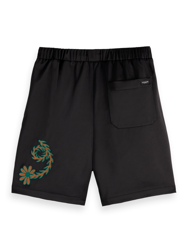 Scotch & Soda x Joe Jonas Embroidered Sateen Bermuda Short