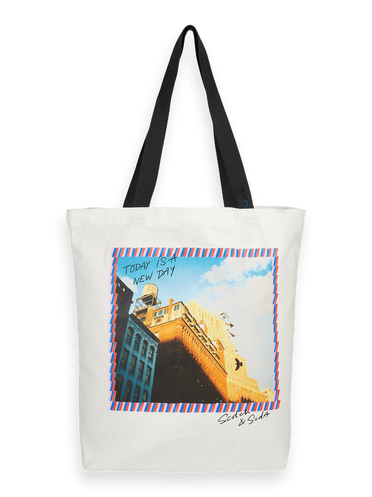 Scotch & Soda x Joe Jonas Printed Canvas Tote