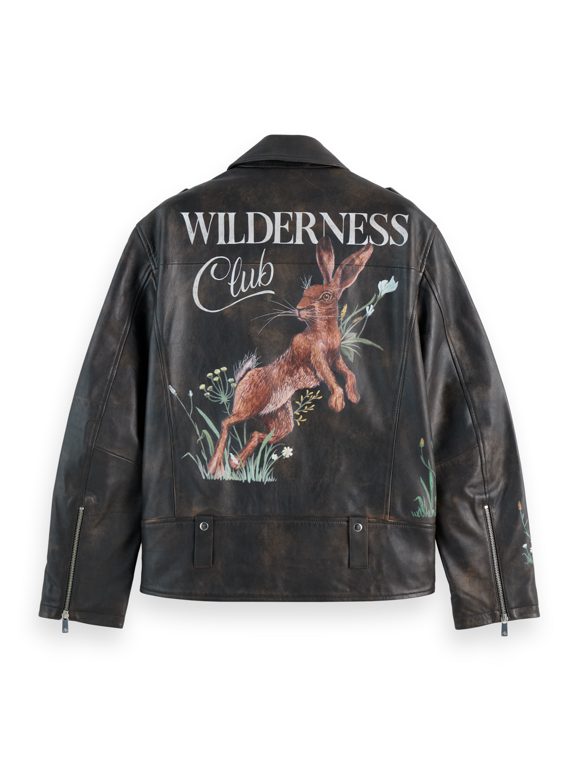 Oversized Graphic Leather Jacket