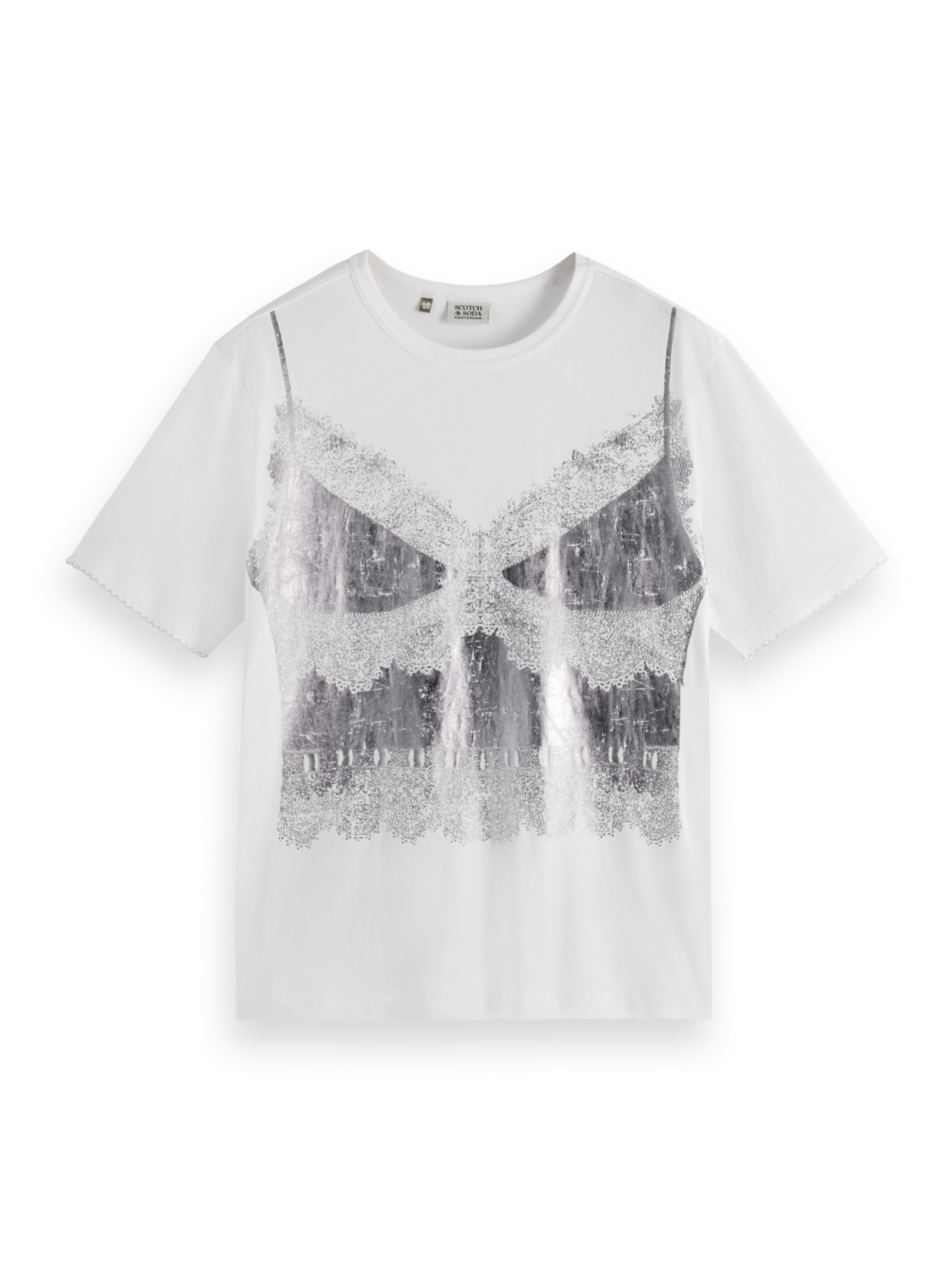 Foil Print Loose Fit T-Shirt