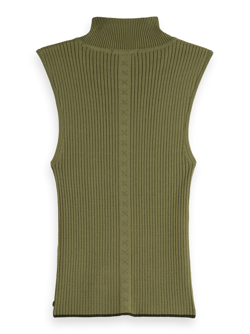 Ribbed Knit Turtleneck Tank