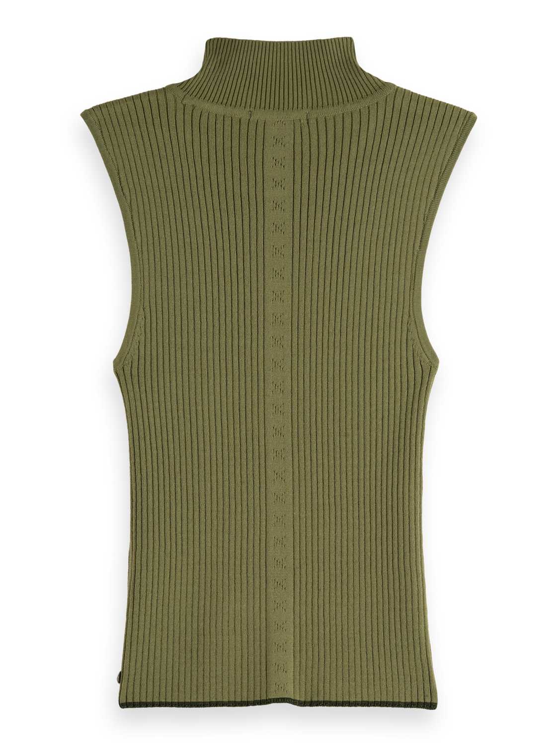Ribbed Knit Turtleneck Tank