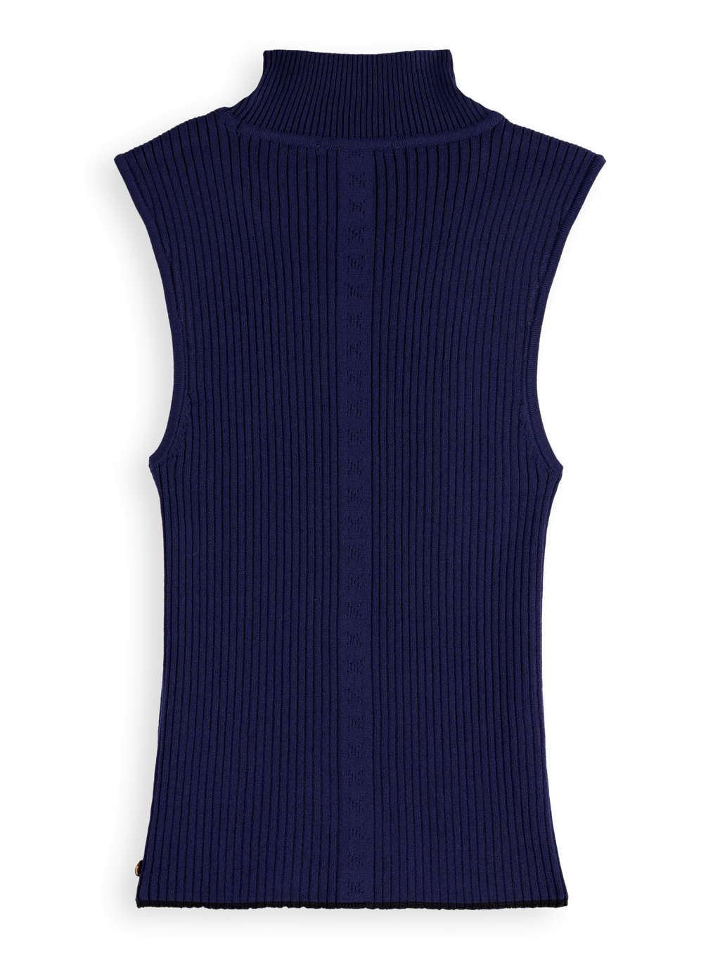 Ribbed Knit Turtleneck Tank