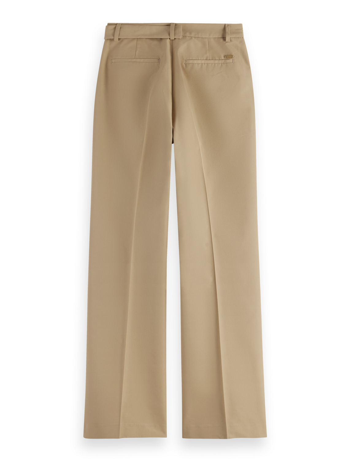 Edie Tailored Wide-Leg Fixed Belt Pant