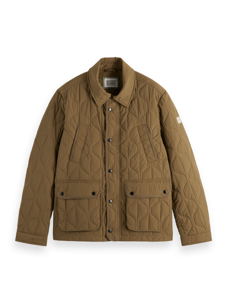 Geometric Quilted Coat Scotch Soda