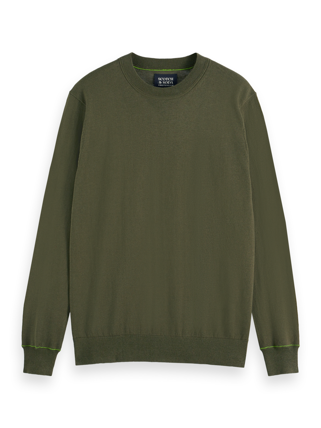 Linen-Blend Regular Fit Crewneck Pullover