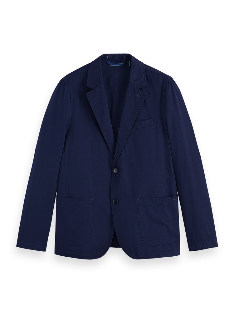 Relaxed Fit Unconstructed Cotton Twill Blazer