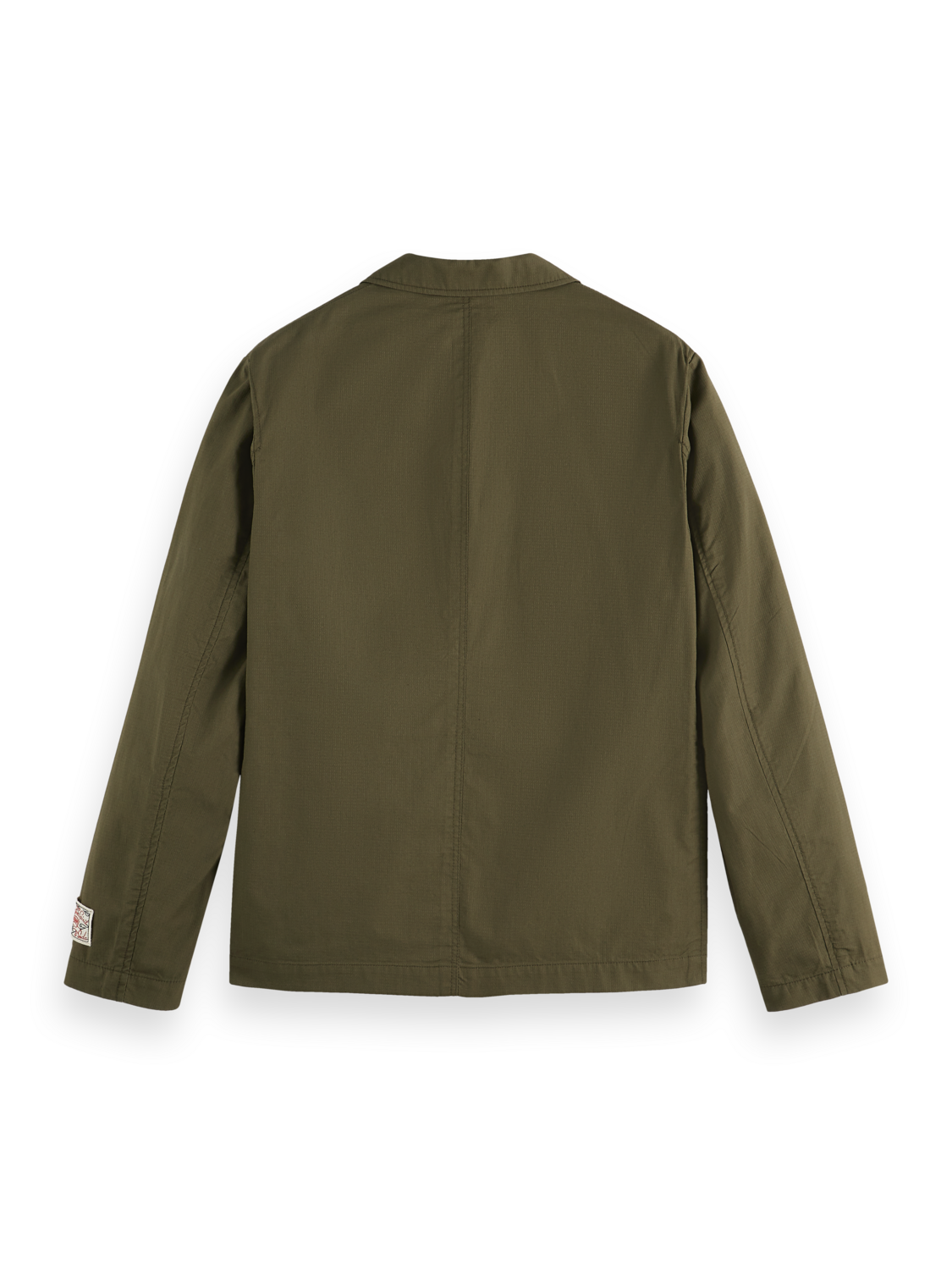 Relaxed Fit Unconstructed Cotton-Ripstop Military Blazer