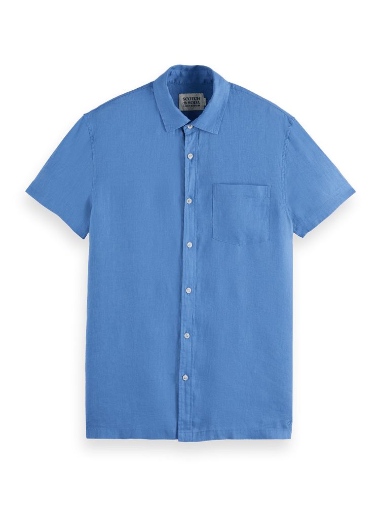 Regular Fit Short Sleeve Linen Shirt