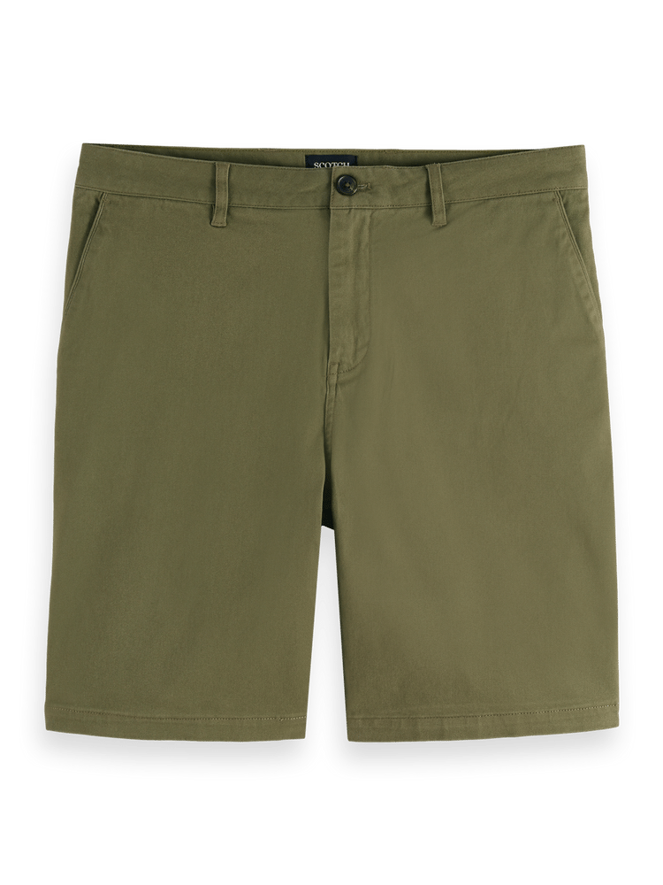 Stuart Washed Cotton-Blend Regular Fit Short