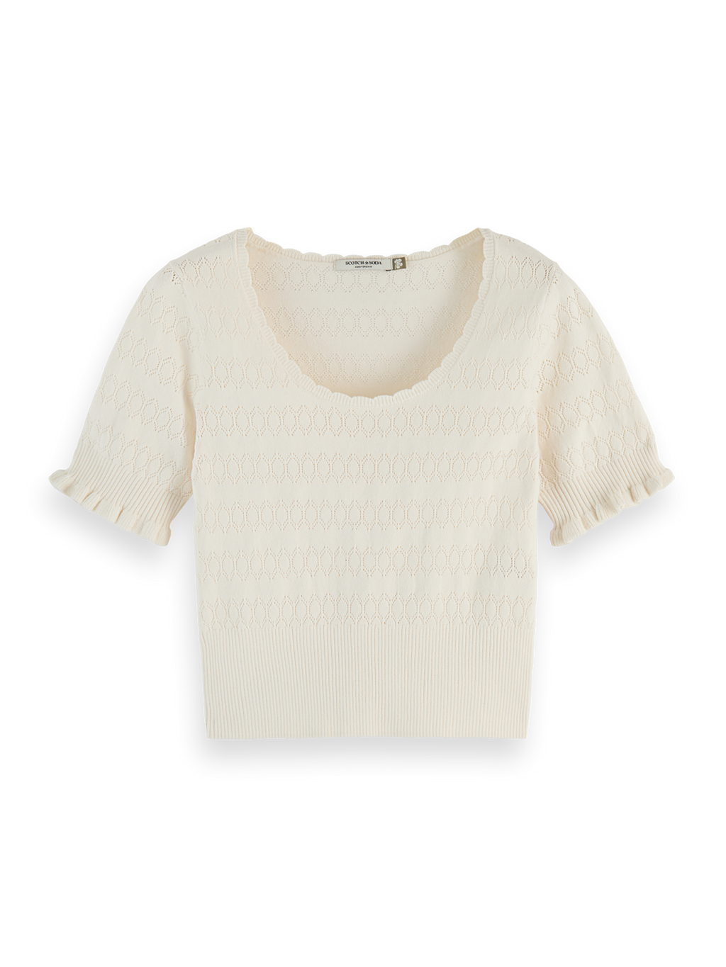 Pointelle Stitch Knit Top