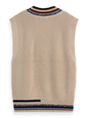 & Logo V-Neck Knit Vest