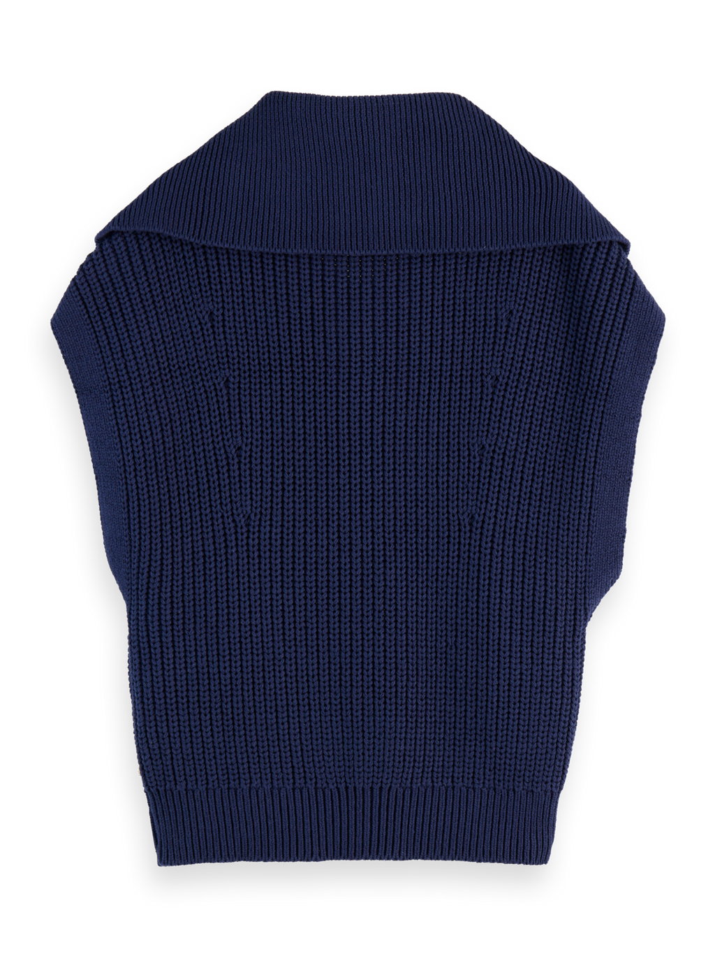 Lace Detail Half Zip Collared Vest