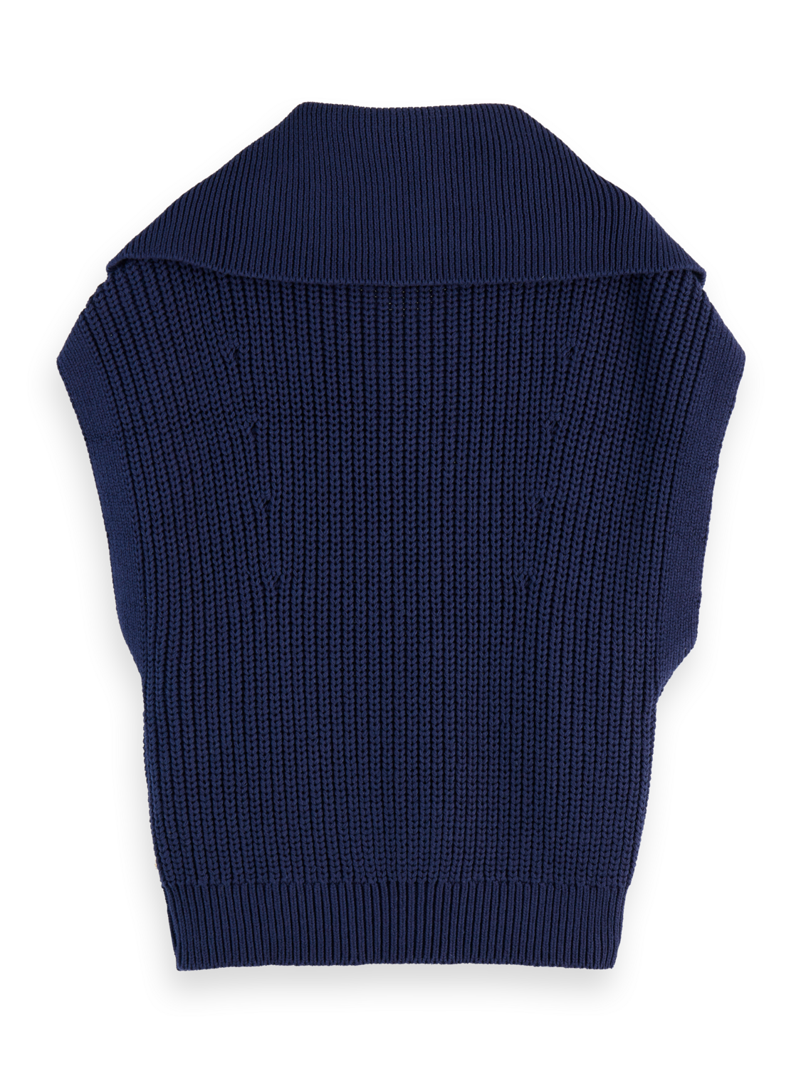 Lace Detail Half Zip Collared Vest