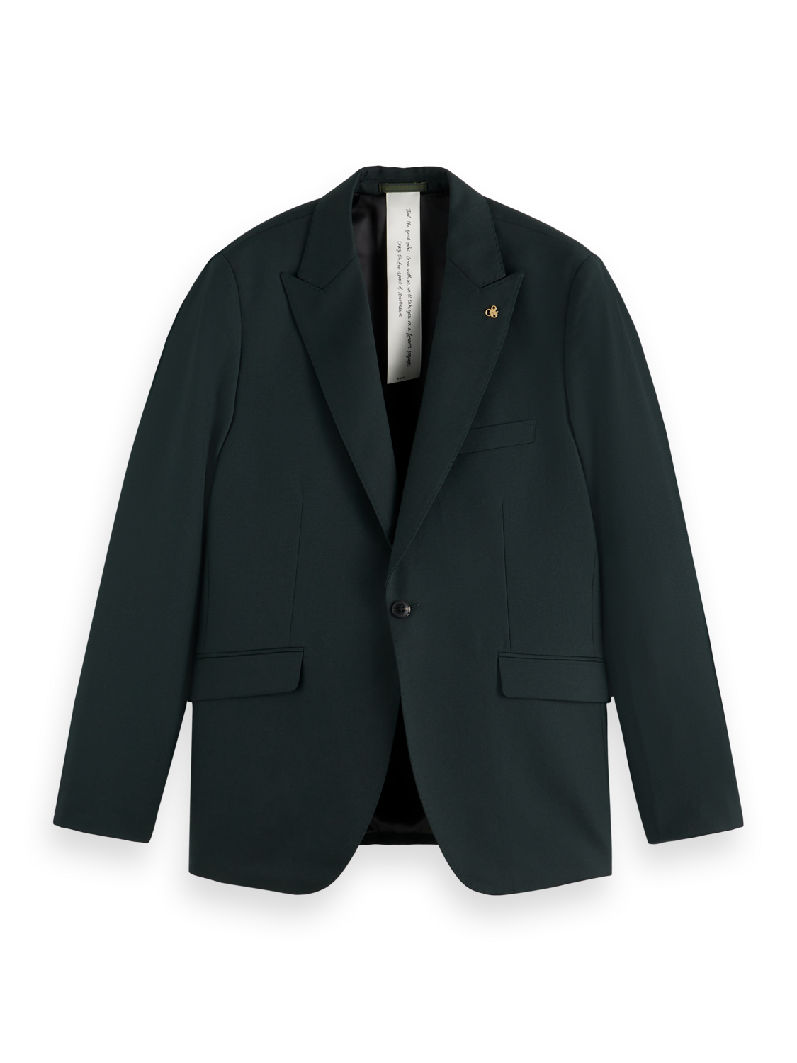 Single-Buttoned Peak Lapel Regular Fit Blazer