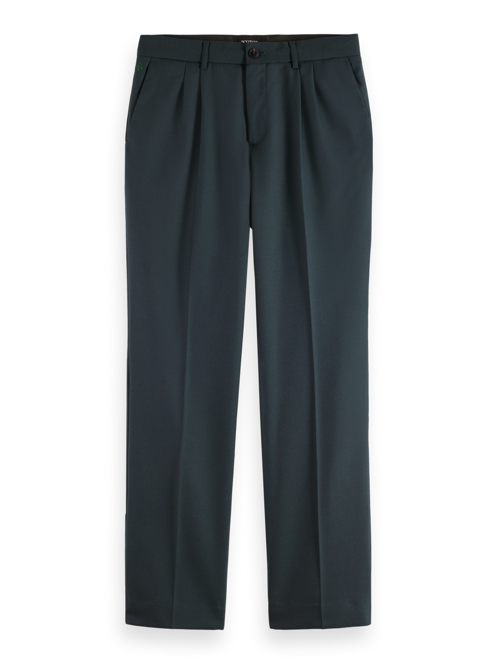 Relaxed Straight Fit Pleated Tailored Chino