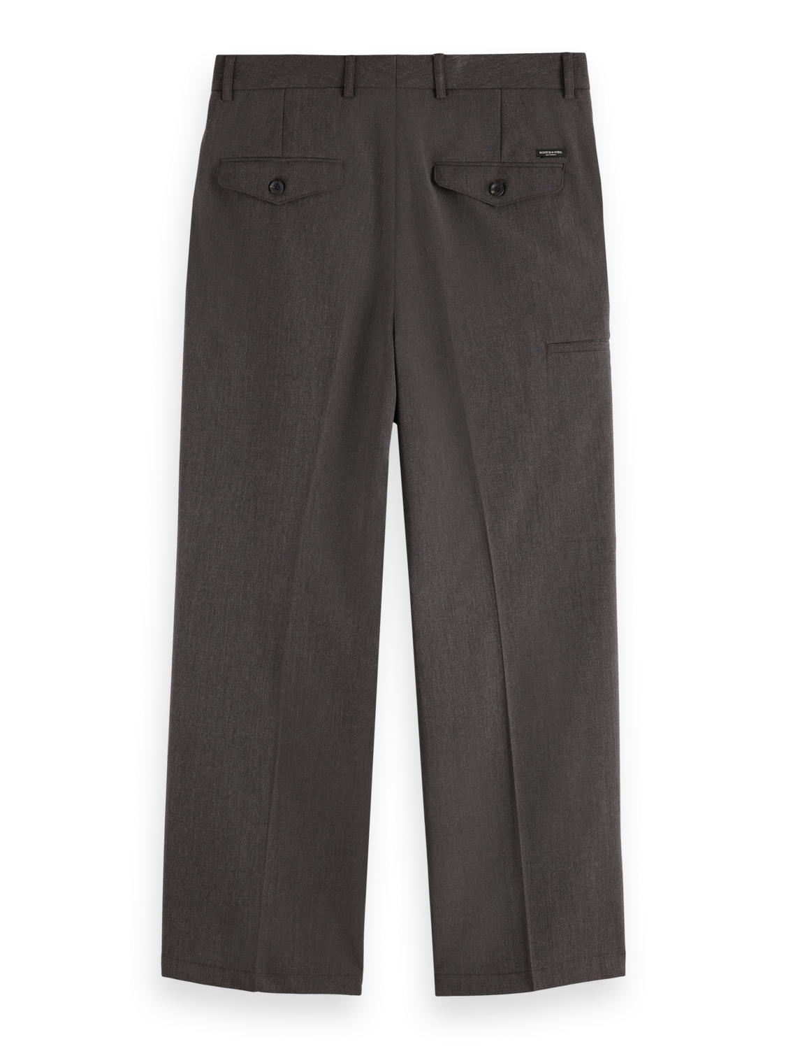 Pocket Detail Wide Fit Melange Chino