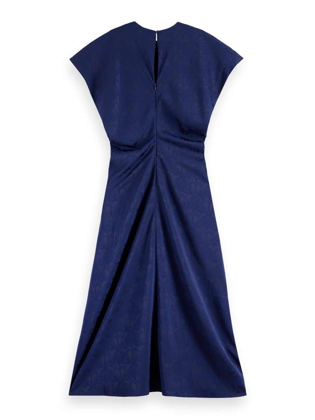 Jacquard Midi Satin Dress