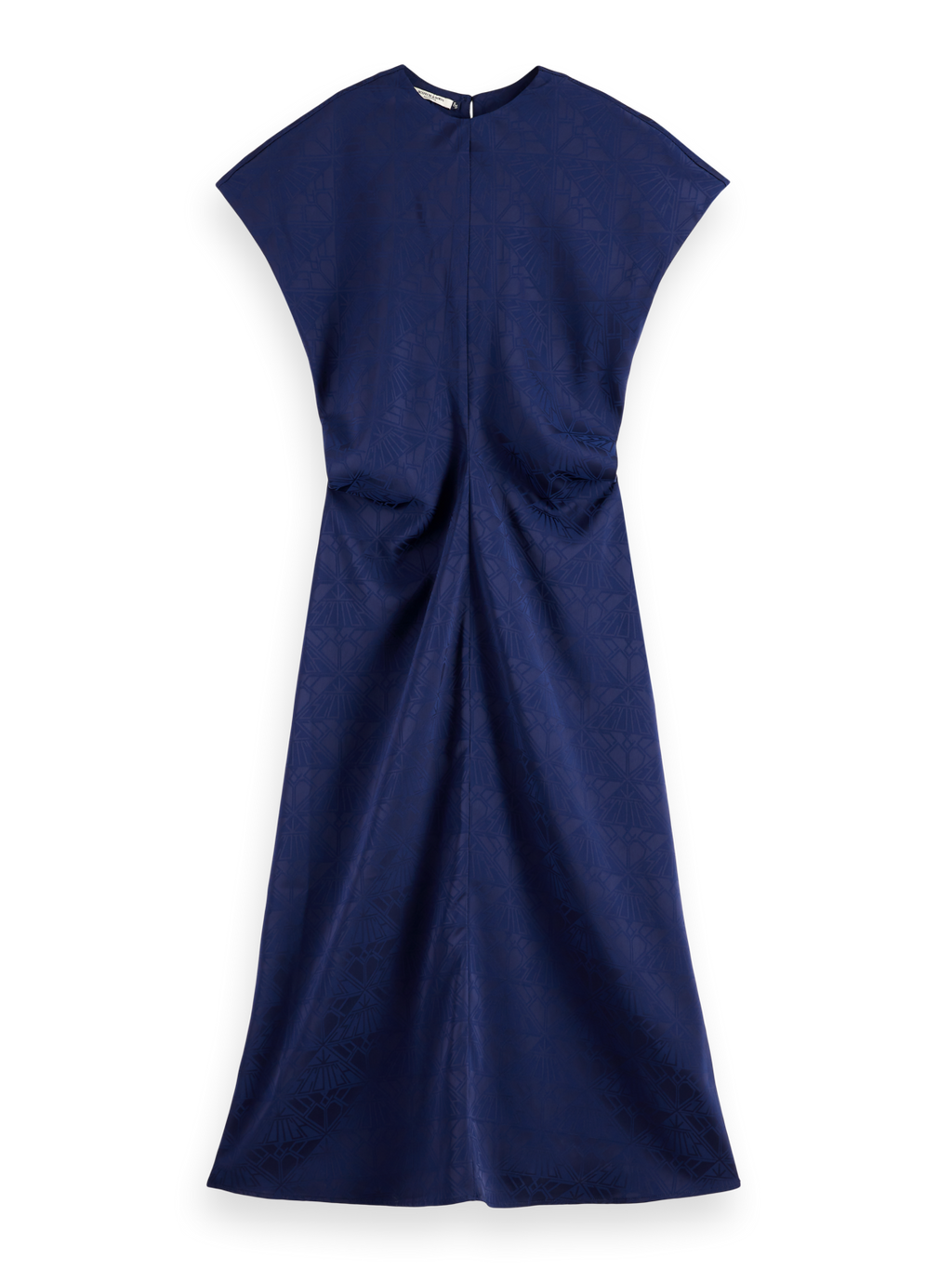 Jacquard Midi Satin Dress