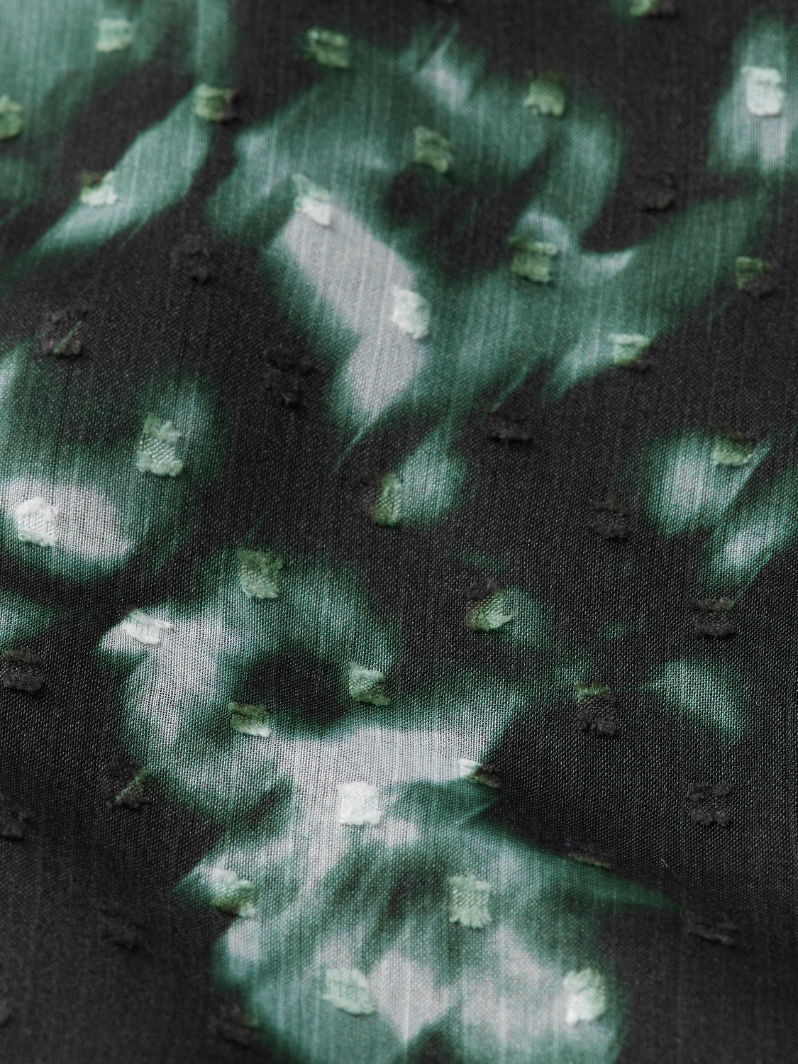 Floral Printed Fil Coupe Mini Ruffle Dress