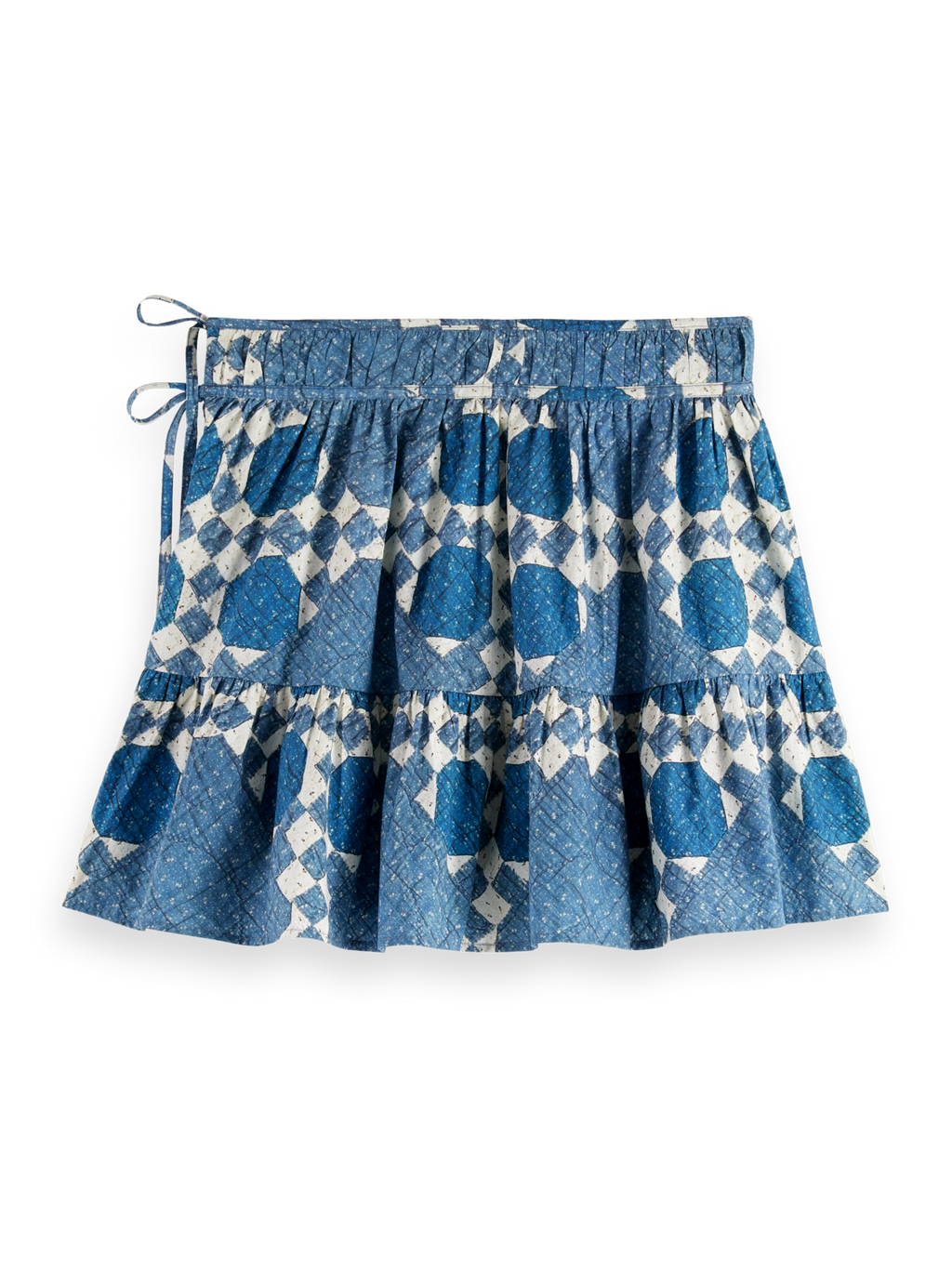 Quilted Gathered Mini Skirt
