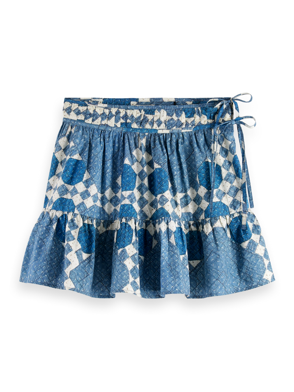 Quilted Gathered Mini Skirt