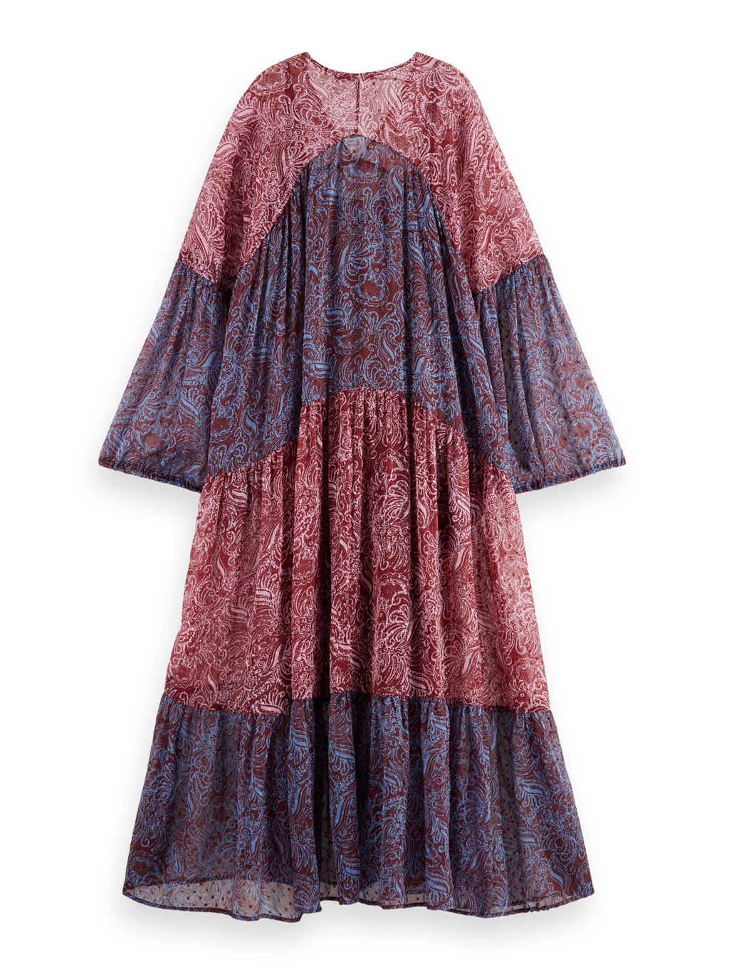 Paisley Printed Fil Coupe Maxi Dress