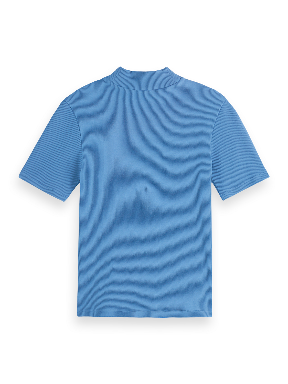 Mock Neck Rib T-Shirt