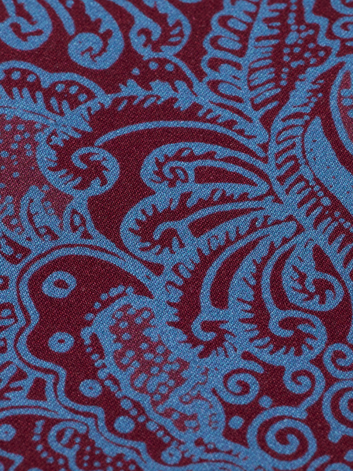 Paisley Printed Mock Neck Long Sleeve Shirt