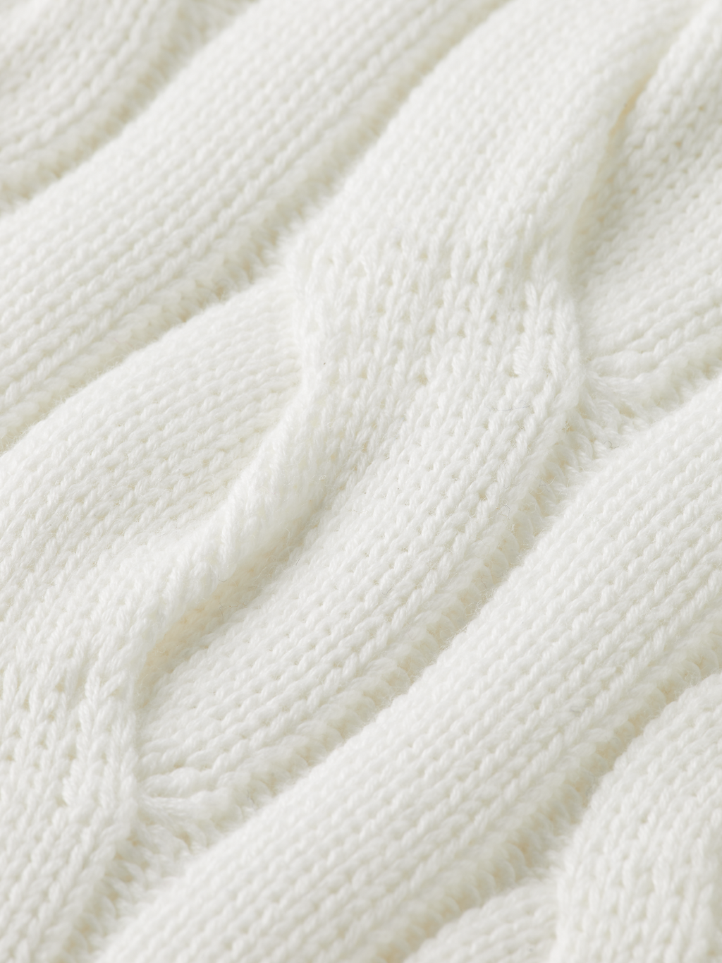 V-Neck Drop Shoulder Cable Knit Pullover