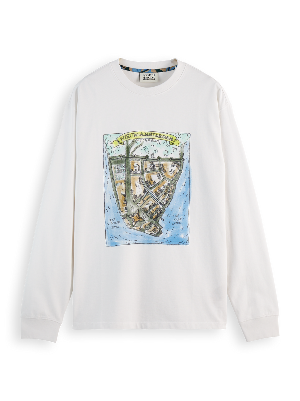Amsterdam Artwork Relaxed Fit Long Sleeve T-Shirt