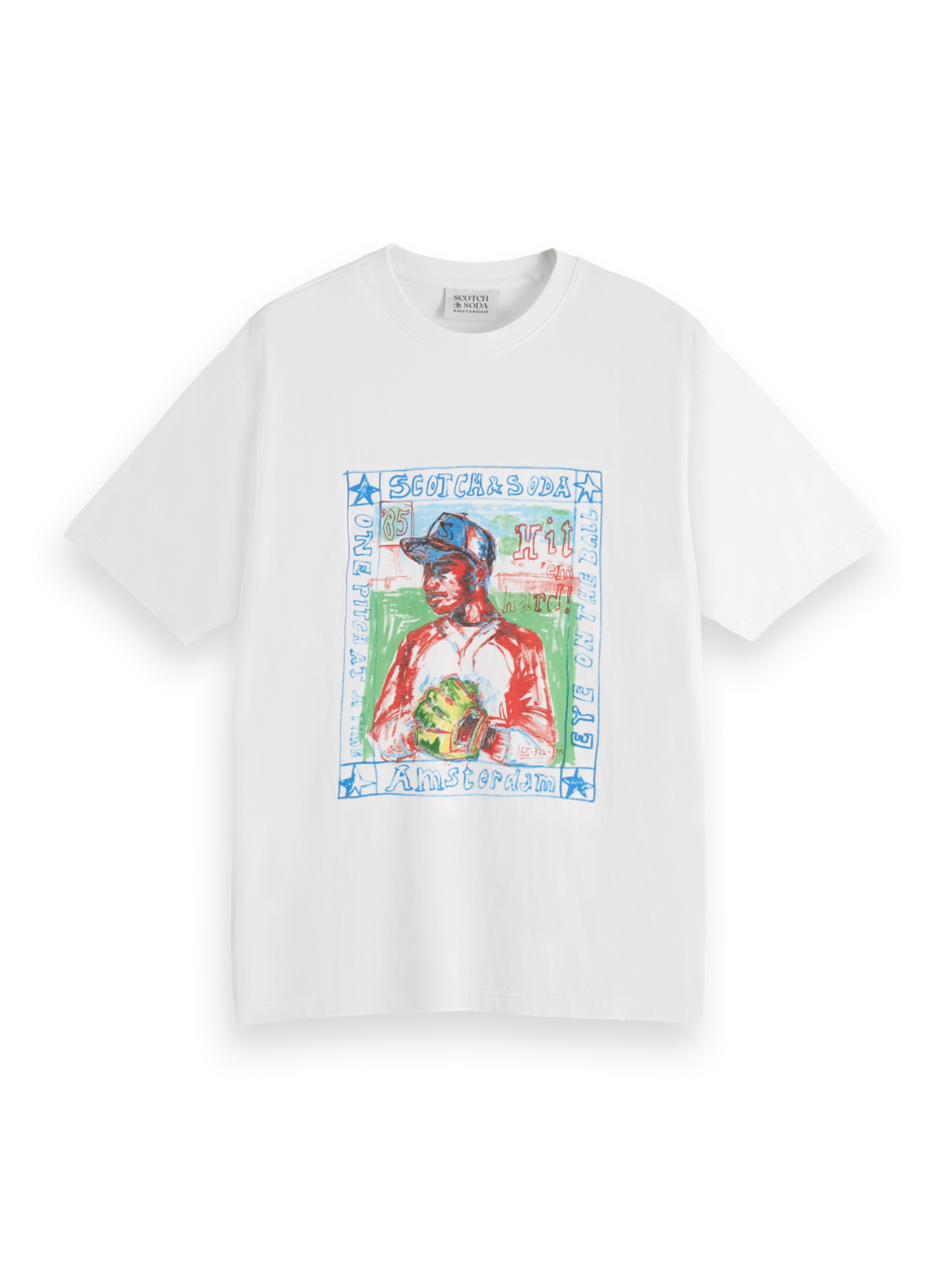Baseball Artwork Relaxed Fit T-Shirt – Scotch & Soda