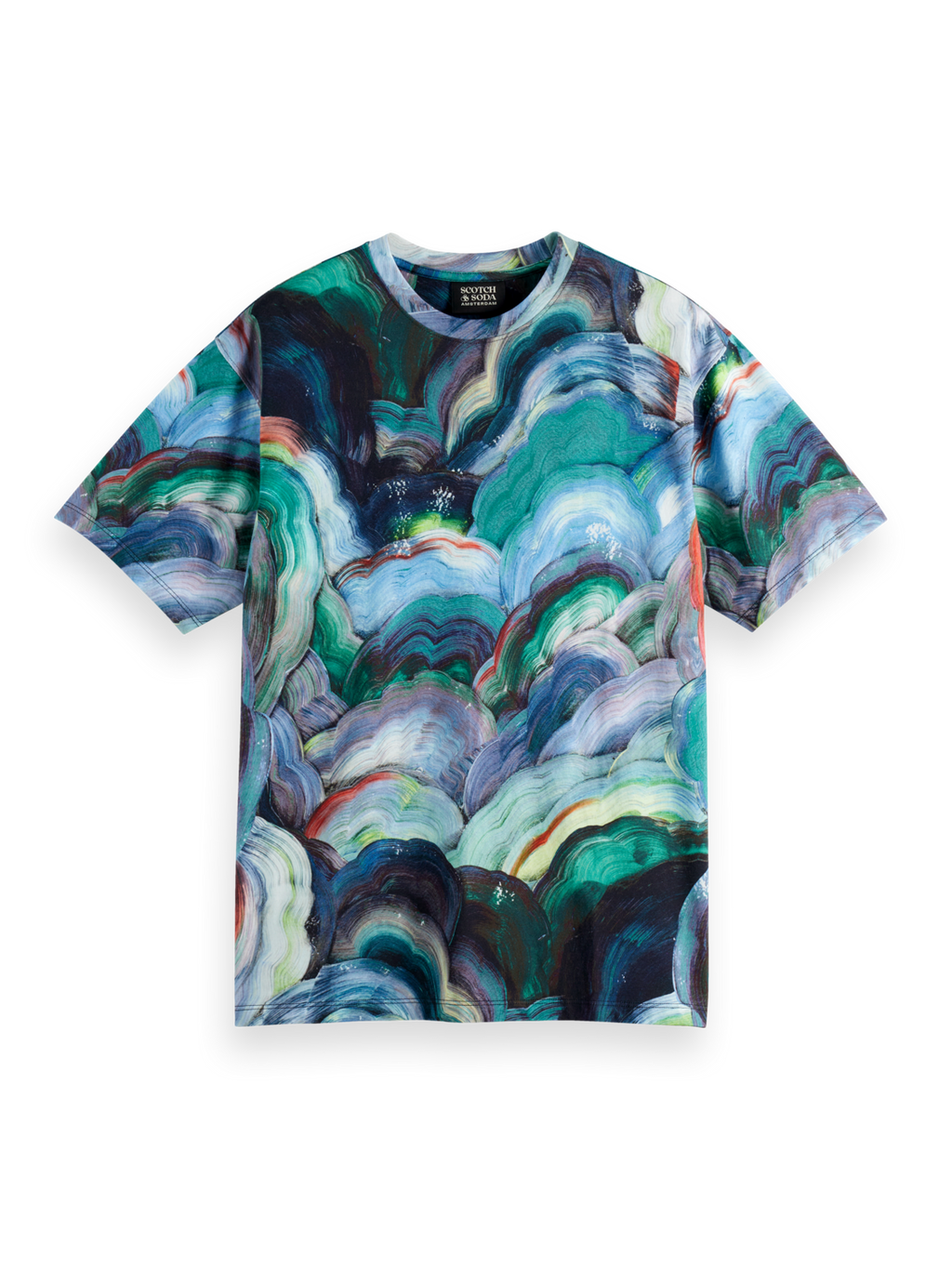 Abstract Print Relaxed Fit T-Shirt – Scotch & Soda Abstract Print Relaxed Fit T-Shirt – Scotch & Soda