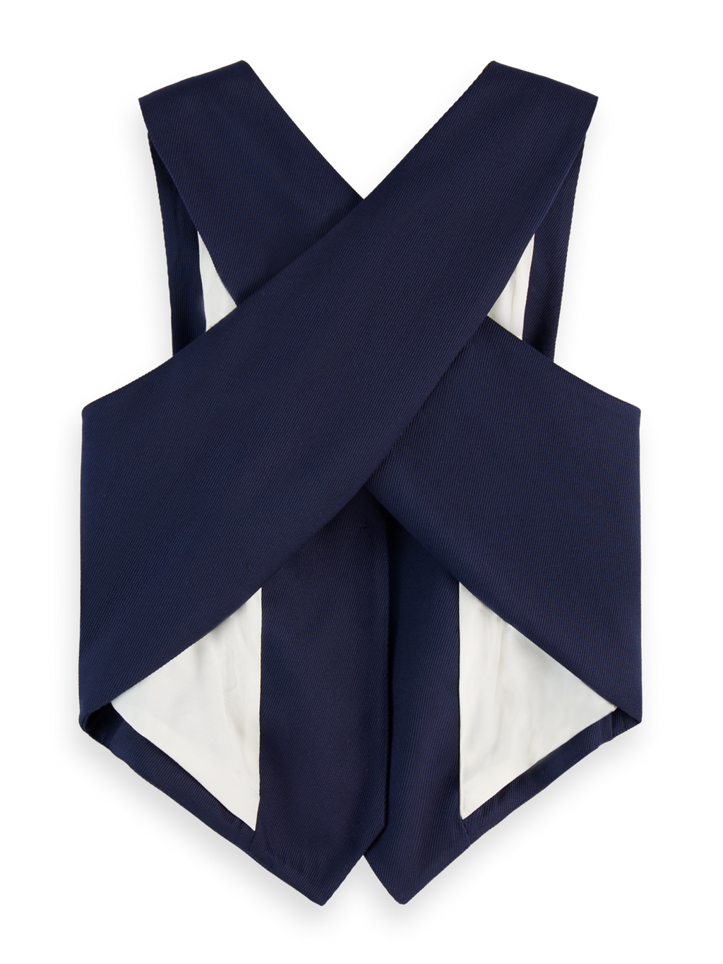 Cross Back Gabardine Twill Waistcoat Vest